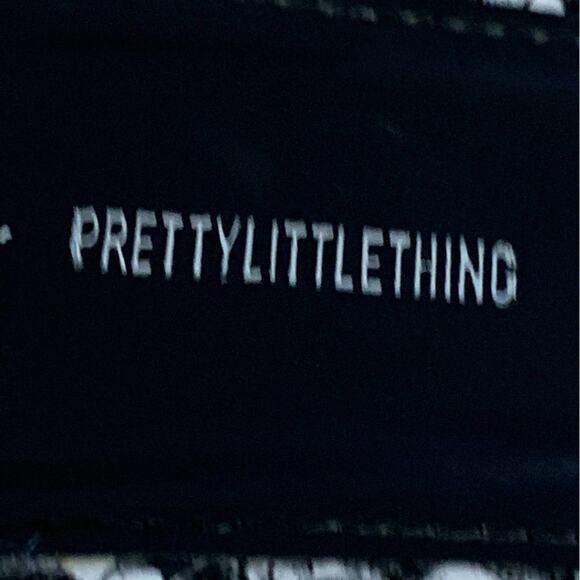 Pretty little think acrylic heel shoes sandals black white faux snake size 7 - Picture 9 of 9